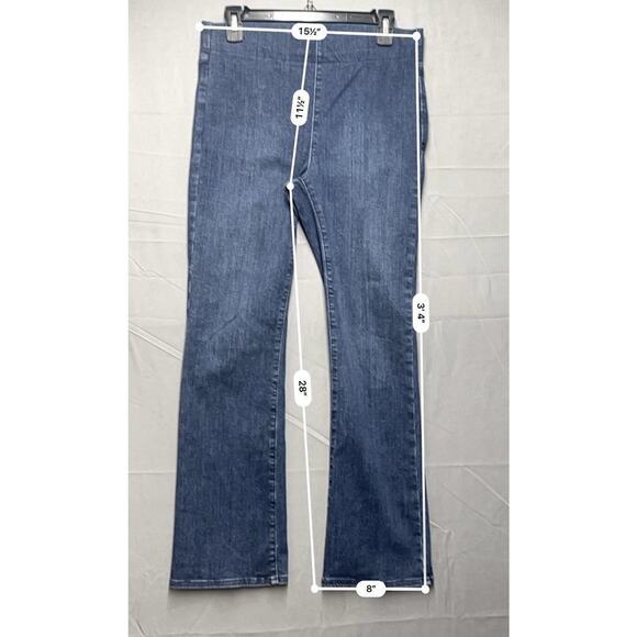 NYDJ Spanspring Pull-On Slim Bootcut Jeans Decker Blue Sz M 6,8,10 Lift Tuck - Picture 3 of 8